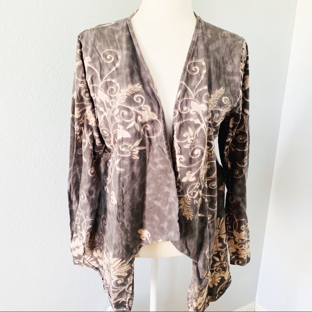 Take Two Open Front Jersey Knit Cardigan Sz XL